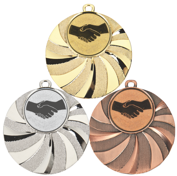 Handdruk medailles