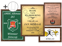 Wandbord H363 - Inclusief metalen standaard!