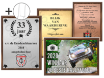 Wandbord H364 - Inclusief metalen standaard!