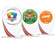 Glasstandaard ROOD met full-color bedrukking