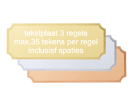 Standaard graveerplaat 62x25mm