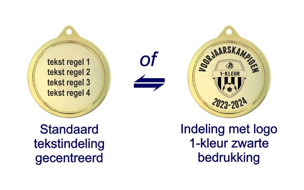 Grote Voetbal medaille D118A 