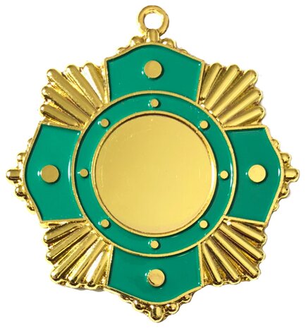 carnavals medaille groen goud