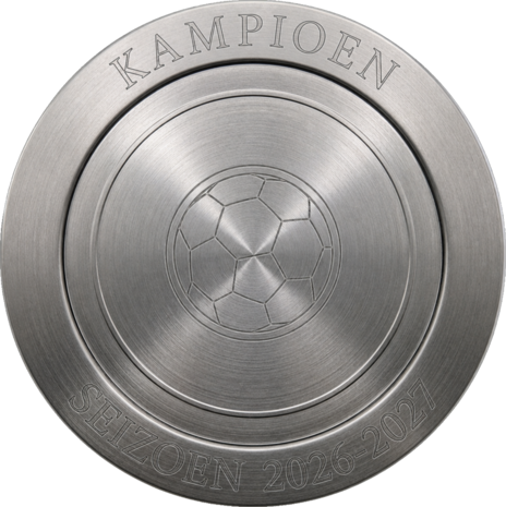 Kampioensschaal metaal 37 cm met gravure in de rand en graveerruimte 23 cm