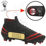 Figuur voetbalschoen zwart-rood 130x75mm Figuur voetbalschoen zwart-rood 130x75mm