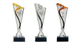 Kunststof Trofee goud-zilver-brons Kunststof Trofee goud-zilver-brons