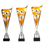 Grote Kunststof Trofee zilver-oranje Grote Kunststof Trofee zilver-oranje