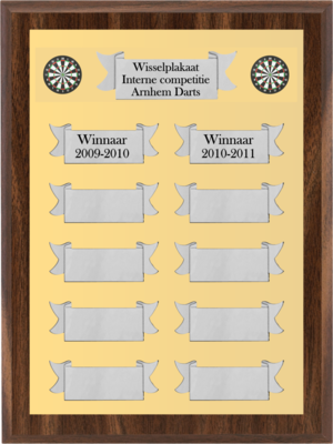 Wisselplakkaat goud/zilver