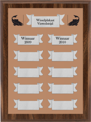 Wisselplakkaat brons/zilver