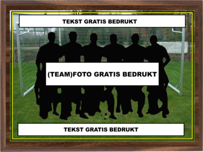 Houten bord met foto bedrukking liggend